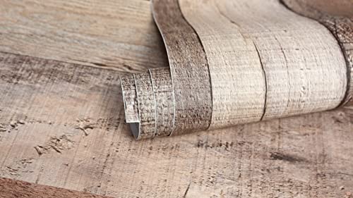 Yun-aeon Natural Wood-Cinnamon Contact Paper Peel and Stick Wallpaper - color: Natural Wood-cinnamon, size: 17.3" x 236"