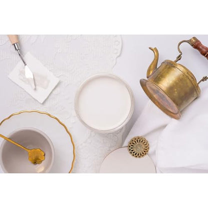 Dixie Belle Silk All-in-One Mineral Paint | Chantilly (16oz) | Warm Off White With Beige Undertones All-in-One Water Based Primer + Topcoat | Durable Furniture Paint | Low Reflective Finish - color: Chantilly, size: 16 Fl Oz (Pack of 1)