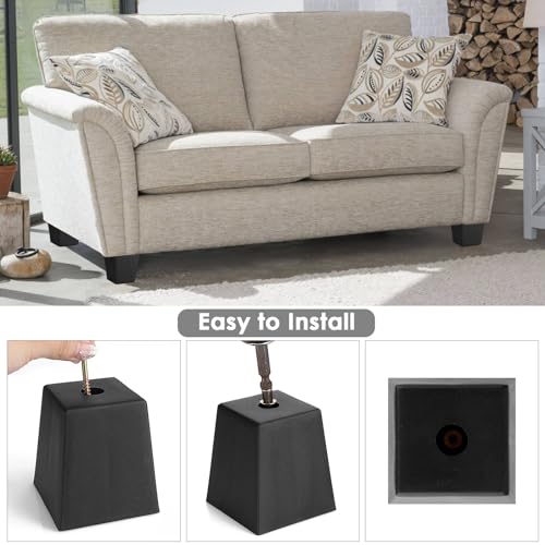 OwnMy 4PCS 3 Inch Plastic Sofa Couch Legs Screw-in Plastic Furniture Legs - size: 3 Inch