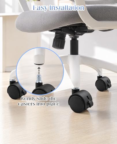 8 PCS Small Caster Wheels 1 Inch, Replacement Locking Swivel Casters Diameter 6.2mm for Furniture Table Cabinet Shelf