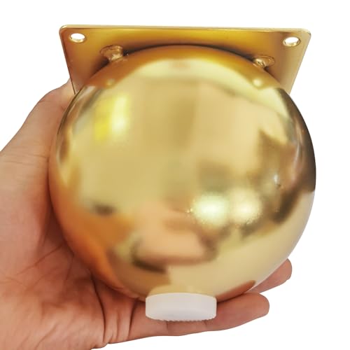 Golden Furniture Legs Round Metal Bun Feet Heavy-Duty Cabinets/Tables/Chairs/Sofa Feet, with Rubber Base Set of 4 (4.1 inch Large) - size: 4.1 inch Large