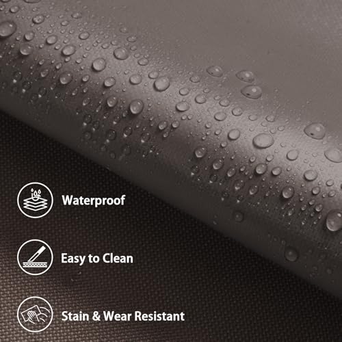 Waterproof Marine Canvas Fabric by The Yard 58" W 600D PVC Backing 15 Yards - color: Dark Brown, size: 15 Yards