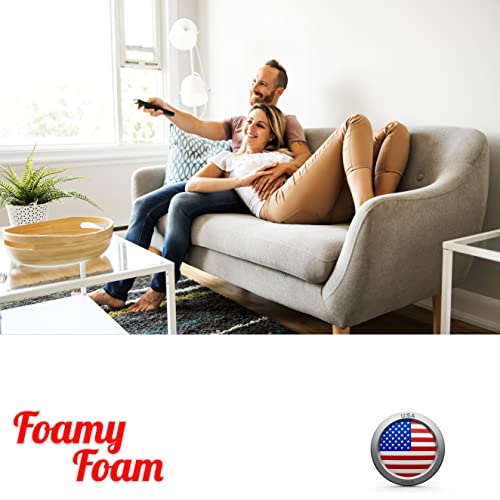 FOAMYFOAM 24Pack High Density 6 inch Thick, 24 inch Wide, 24 inch Long Upholstery Foam, Cushion Replacement - size: 6" x 24" x 24" (24 Pack)
