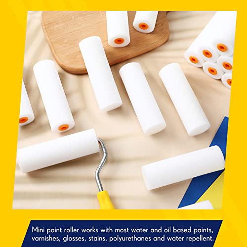Leumoi 160 Pcs 4 Inch Foam Mini Paint Roller Covers