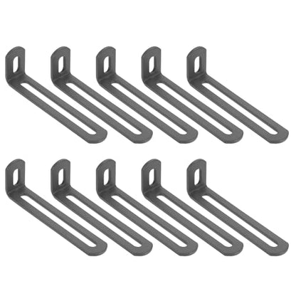 uxcell 10 Pcs Adjustable Right Angle Brackets 3.9"x1.2"x0.7" Deep Grey - color: Deep Grey, size: 3.9"x1.2"x0.7"