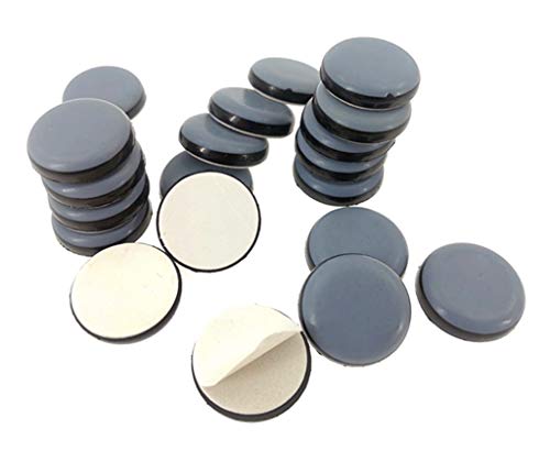 ALIMITOPIA 20pcs Furniture Glide Stick-on Teflon Chair Kitchen Appliances Slider Bumper Self-Adhesive Pad Floor Protector for Hardwood Tile or Marble Floor(Round;Φ30mm or 1.2 inches) - size: Round 30mm
