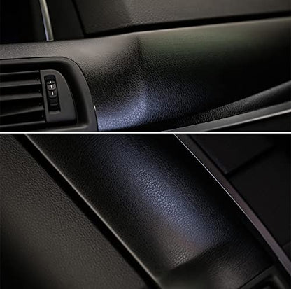 LZLRUN Black Leather Texture PVC Car Vinyl Wrap Styling Sticker 1.65x5ft - color: Black, size: 1.65ft x 5ft