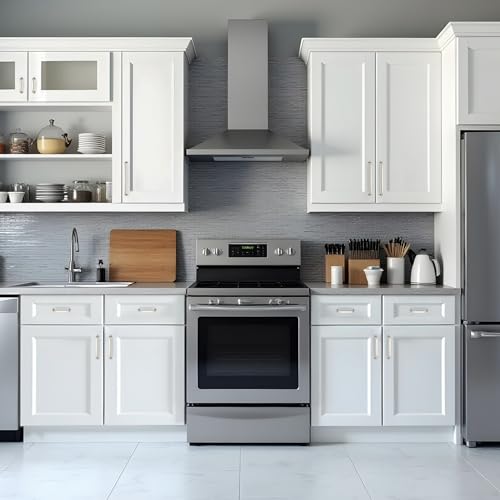 HOME EDIT Brushed Nickel Solid Cabinet Handles & Pulls 3-3/4 Inch 10 Pack - color: Brushed Nickel, size: 3-3/4 inches Hole Center