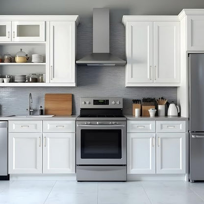 HOME EDIT Brushed Nickel Solid Cabinet Handles & Pulls 5 Inch 10 Pack - color: Brushed Nickel, size: 5 inches Hole Center