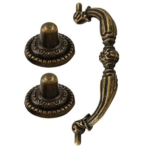 4 Pack 2.75" Hole Center Bail Pull Antique Bronze Drawer Handle - color: Antique Bronze, size: 2.75 Inch