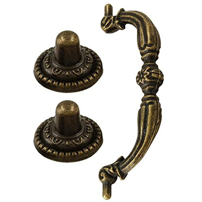4 Pack 2.75" Hole Center Bail Pull Antique Bronze Drawer Handle - color: Antique Bronze, size: 2.75 Inch
