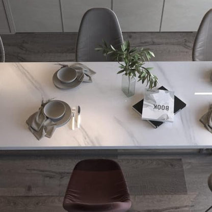 Large White Marble Wallpaper Peel Stick Countertops Granite Conatact Paper - color: White, size: 48" x 197"