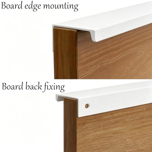 Edge Pull Handles, 5.9 Inch White, 5 Inch Spacing, 6Pcs - color: White, size: 150mm/5.9", style: Straight Edge