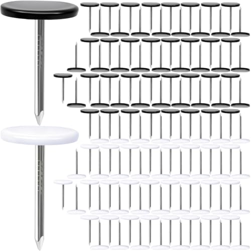 120pcs Stars Flat Head Thumb Tacks for Wall, Black, White - color: Black, White, 120pcs