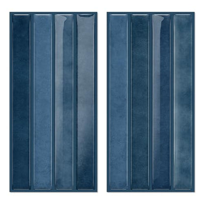 VICCI Peel and Stick Backsplash, Ocean Blue, 4.72x9.68 - color: Ocean Blue