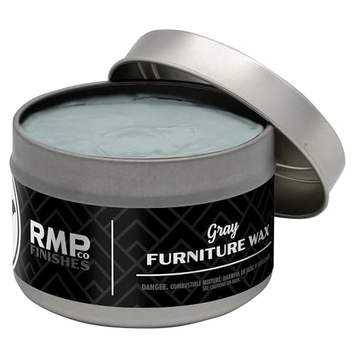 RMP Finishes Furniture Wax Sealant for Painted Furniture, Paint Sealer Topcoat for Cabinets, Unfinished Wood Decor, Beeswax, Gray, 4 oz. - color: Gray, size: 4 Ounce