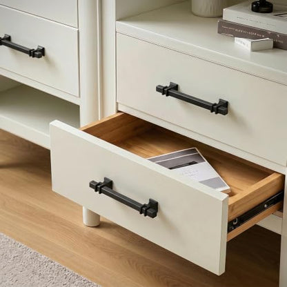 Goldenwarm Black Cabinet Pulls 3 Inch Matte Black Cabinet Pulls 10 Pack - color: Black, size: 3 Inch Hole Centers
