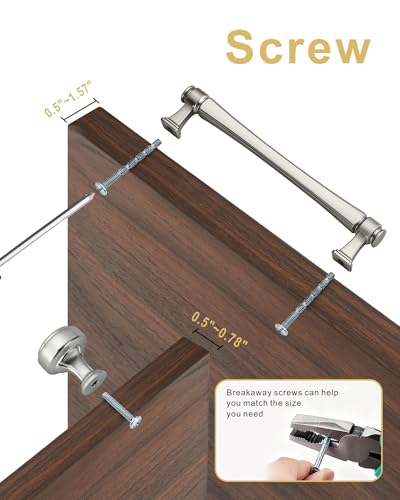 LIMUR Cabinet Pulls Brushed Satin Nickel 5"（128mm） Hole Center 10 Pack - color: Brushed Satin Nickel, size: 5"/128 MM Hole Center