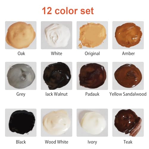 Wood Furniture Repair Kit 12 Colors Fillers Touch Up Paint Repair Scratch - color: 12 Colors
