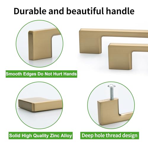 TUNNY 10 Pack Classic Cabinet Handles-3"/76mm Screw Spacing Champagne Bronze Furniture Hardware Handles for Kitchen Cabinets Bedroom Cabinet Pull - color: Champagne Bronze, size: 3"(76mm)Hole Center