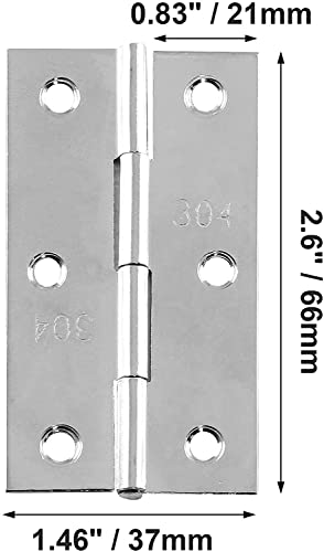 Biaungdo 3 Inch Butt Hinge, Stainless Steel Small Hinges, Pack of 10 - size: 3 Inch