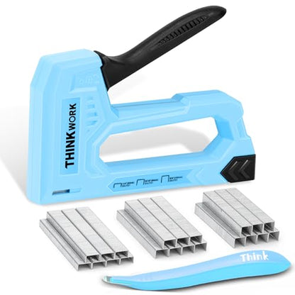 THINKWORK Light Duty Staple Gun - Upholstery Staple Gun for Wood - color: Blue