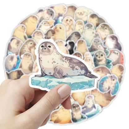 51Pcs Cartoon Seals Stickers Pack - Waterproof Stickers for Gifts,Scrapbooking,Laptop,Water Bottles,Skateboards,Mobile Phone SPKMMM - color: I