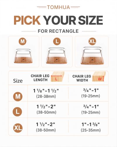 Chair Leg Floor Protectors Rectangle Caps Covers Furniture Pads - size: X-Large