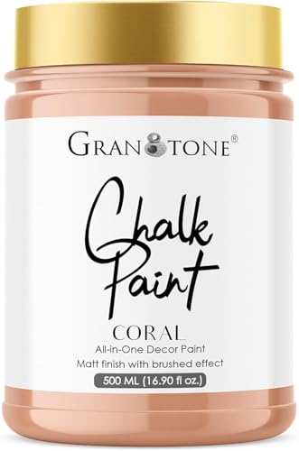 GRANOTONE Chalk Paint Coral 16 fl oz 500 ml - color: CORAL, size: 16 Fl Oz