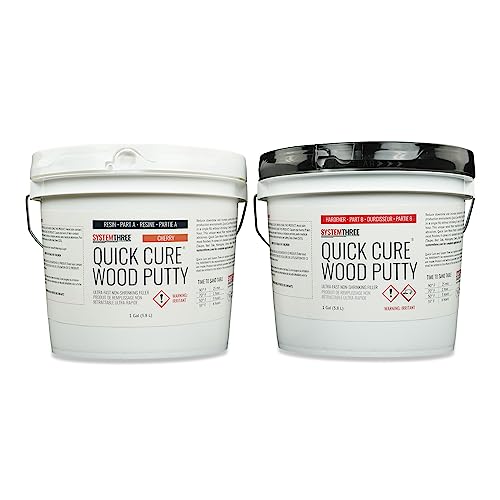 System Three Quick Cure Putty, Cherry, 2-Gallon Kit - color: Cherry, size: 2 Gallon