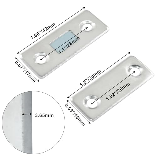 12 Pack Silver Cabinet Door Catch - color: Silver(12 Pack)