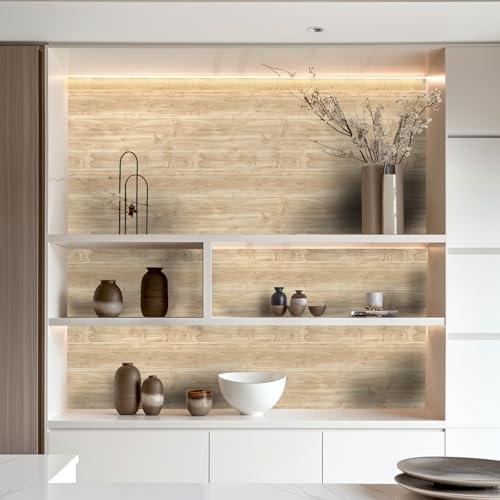 Wood Marble Contact Paper Peel and Stick, Light Self Adhesive Vinyl Wallpaper, Waterproof Countertop Cover for Kitchen Counter, Removable Table Top Sticker for Cabinet and Shelf 23.62 × 39.37 in - color: Log Color