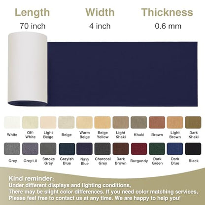 Gheeidau Canvas Repair Tape 4×70 Inch Waterproof Self-Adhesive Fabric Repair Patch for Repairing Boat Covers,Tents,Patio Umbrellas,Car Seats,Luggage,Sofas.(Navy Blue) - color: Navy Blue, size: 4"×70"