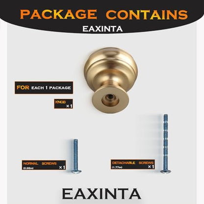10 Pack Champagne Bronze Cabinet Knobs, 1-1/4 Inch Zinc Alloy Knob - color: Champagne Bronze