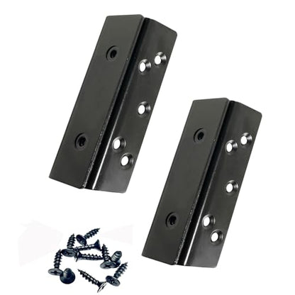 Bed Frame Hardware Bed Post Double Hook Slot Brackets Attachment Hardware, Heavy Duty Bed Frame Brackets for Wooden Bed-Set of 2 (Screws Included) - size: 2 Pieces