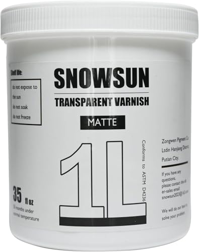 SNOWSUN Matte Varnish 1L for Acrylic Paint Non-Yellowing Sealer