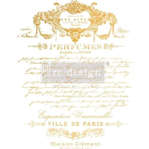 Prima Marketing Re-Design Gold Foil Kacha Decor Transfers-Perfume Notes RE665609