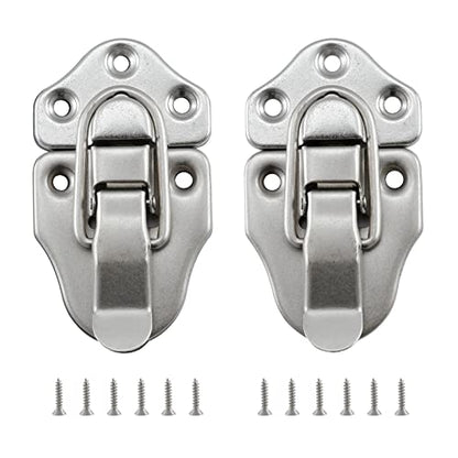 Duckbill Hasp Latches, Small Toggle Box Latches, Satin Nickel, 2 Pack - color: Satin Nickel, size: 2 Sell Pack