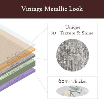 Very Berry Sticker Silver Peel and Stick Wallpaper (15.7" x 118", 2 Pack) - color: Silver, size: 15.7" x 118" (2-pack)