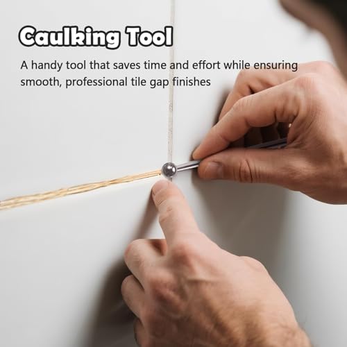 5 Piece Stainless Steel Caulking Tool Kit – Grout Finishing, Removal & Application Tools for Tile & Concrete, Caulk Finisher for Inside/Outside Corners (Reusable & Durable)