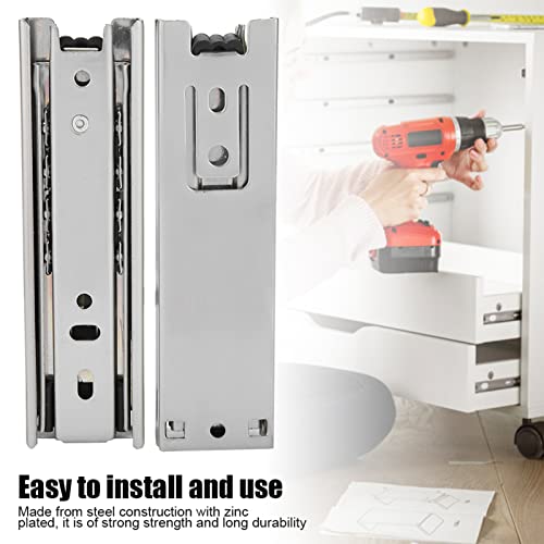 5inch Drawer Slides, 2PCS Soft Close Balls Bearing Drawer Runners Full Extension Side Mount Sliding Furniture Guide Undermount Drawer Mini Drawer Rails Table Cabinet Dresse 12.5cm/5in