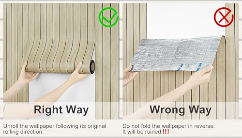 Light Oak Wood Slat Wall Panel Peel and Stick 3D Foam Wood Slat Wallpaper Removable Self Adhesive Wooden Contact Paper for Cabinets Bedroom Accent Wall Living Room Interior Decor 16.8"x118" - size: 16.8" x 118"