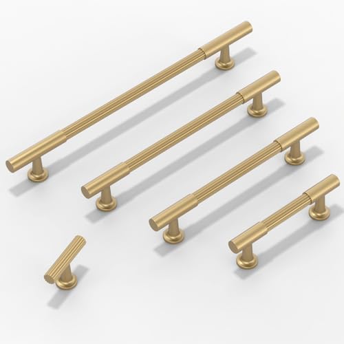 10 Pack Champagne Bronze Cabinet Pulls 6 Inch(152mm) Kitchen Cabinet Handles Cabinet Hardware for Drawer Pulls - color: Champagne Bronze, size: 6" Hole Center