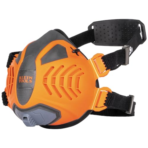 Klein Tools 60552 Reusable P100 Half-Mask Respirator with Replaceable Filters for Dust, Metal Fumes, and Oil Mist, M/L