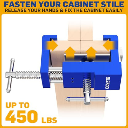 BLEKOO 2 Pack Cabinet Clamps for Installation, Solid Drilling Tool With Pilot Hole Guide - style: 2PC