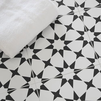 16-Sheet Peel and Stick Floor and Wall Tile for Bathroom Kitchen Shower, 9" x 9" Marrakech SPC Self-Adhesive Vinyl Flooring, Patterned Groutable Backsplash Tile, Cover 9.12 Sq Ft. - color: Marrakech