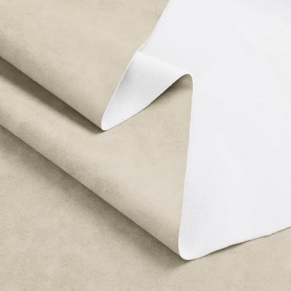 Faux Leather Vinyl Upholstery Fabric by The Yard 1.3mm Thicken 10 Yards - color: Beige, size: 10 Yards