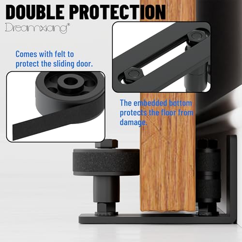 Sliding Barn Door Floor Guide Wall Mount Stay Roller with 8 Setup Options