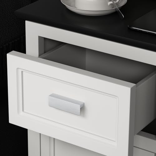 Peaha 10 Pack 3" Brushed Nickel Cabinet Handles Finger Pulls for Cabinets - color: Brushed Nickel, size: 3" Hole Center
