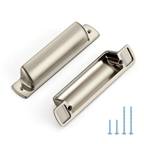 JOY DECOR Brushed Nickel Cabinet Pulls Cabinet Handles, 3 Inch, 10 Pack - color: Brushed Nickel, size: 3 inch Hole Center